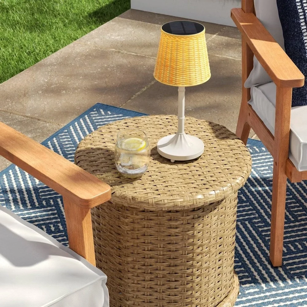 Rechargeable Woven LED Table Lamp White - Threshold Studio McGee, Target